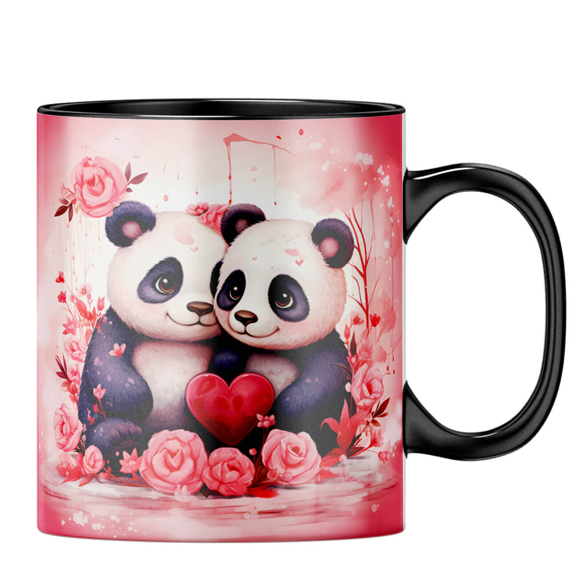 YuBingo Panda Couple Dreams Coffee MugB-Black