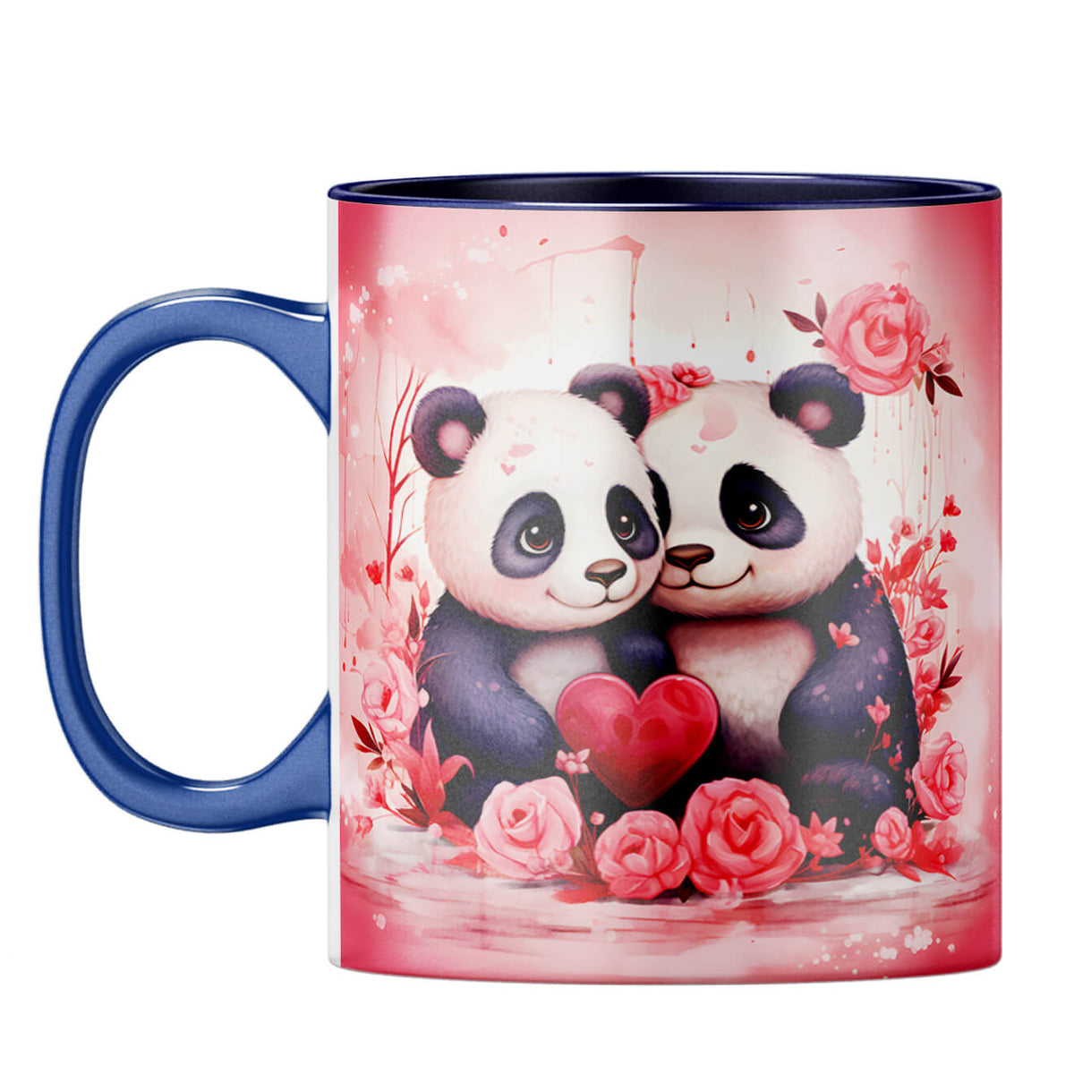 YuBingo Panda Couple Dreams Coffee Mug Dark Blue