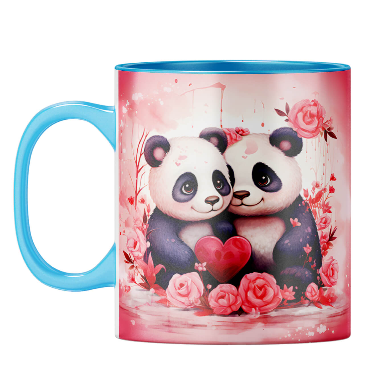YuBingo Panda Couple Dreams Coffee Mug Light Blue