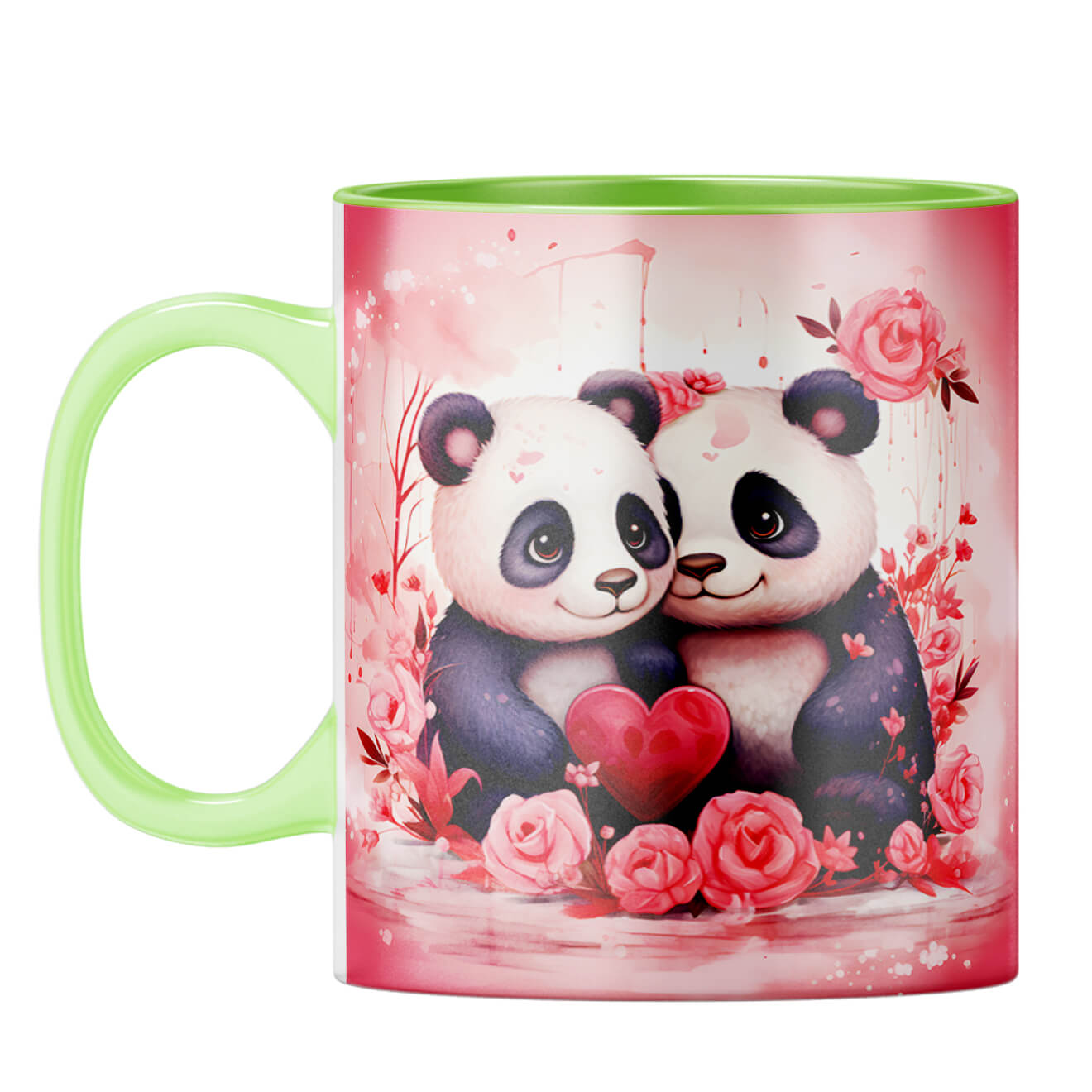 YuBingo Panda Couple Dreams Coffee Mug Light Green
