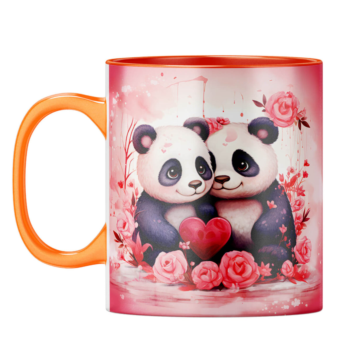 YuBingo Panda Couple Dreams Coffee Mug Orange