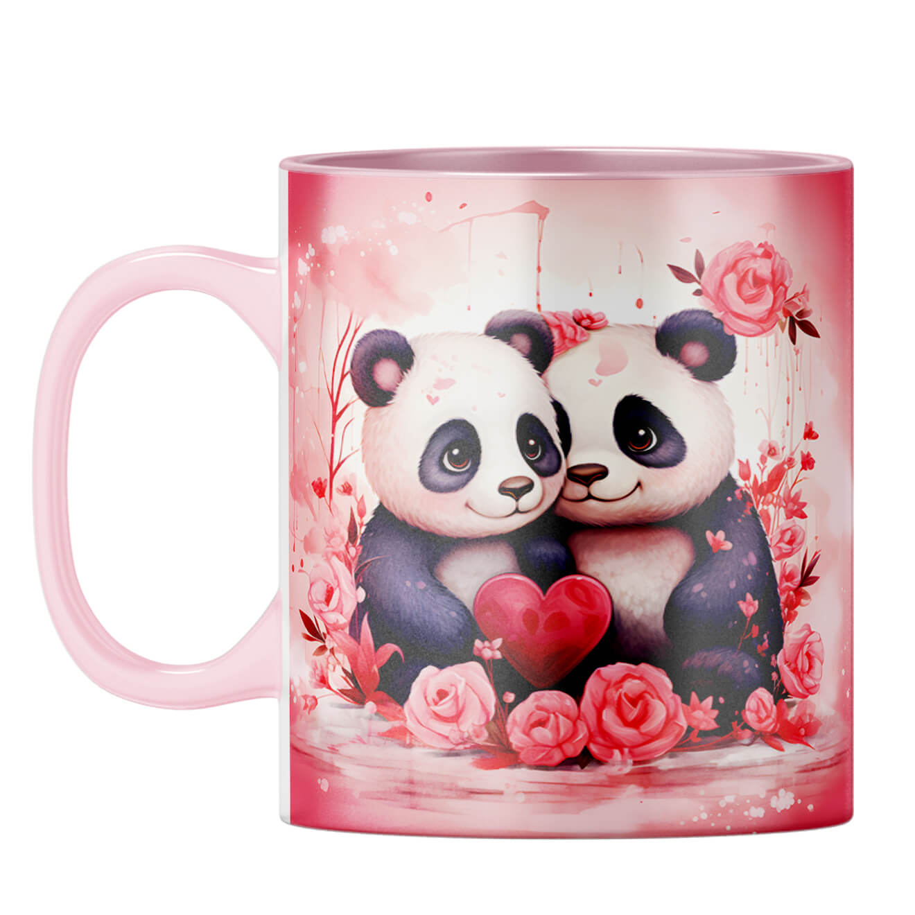 YuBingo Panda Couple Dreams Coffee Mug Pink