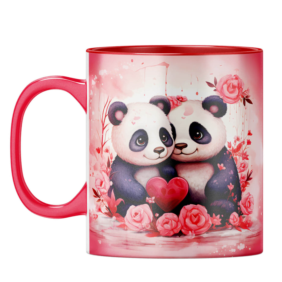 YuBingo Panda Couple Dreams Coffee Mug Red