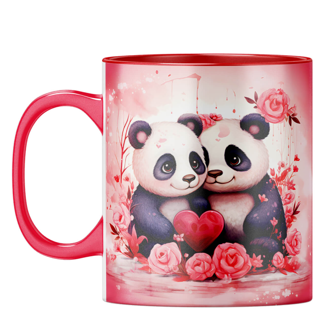 YuBingo Panda Couple Dreams Coffee Mug Red