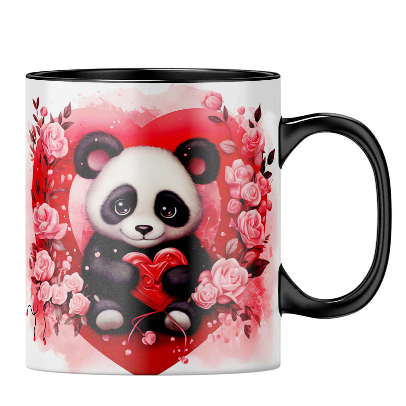 YuBingo Panda Love Symphony Coffee MugB-Black