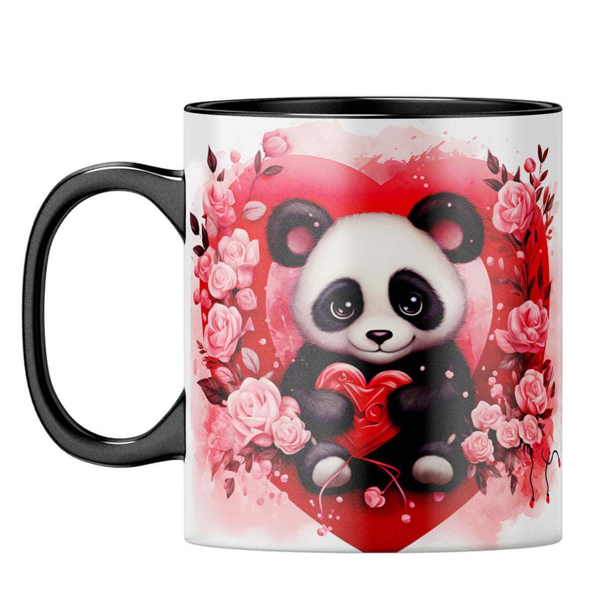 YuBingo Panda Love Symphony Coffee Mug Black