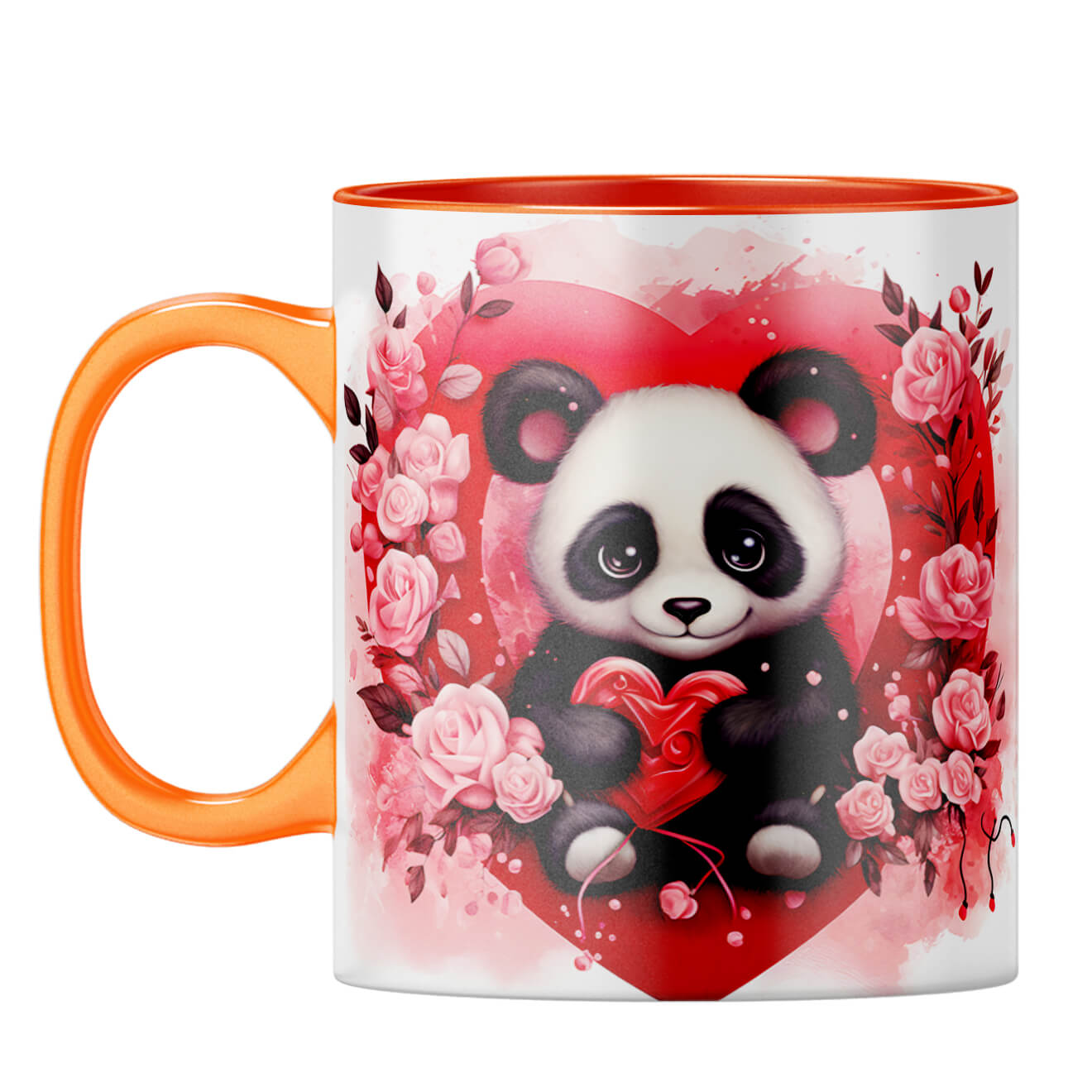 YuBingo Panda Love Symphony Coffee Mug Orange