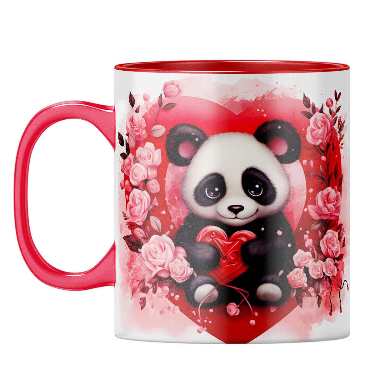 YuBingo Panda Love Symphony Coffee Mug Red