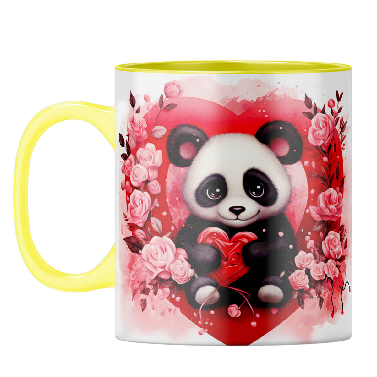 YuBingo Panda Love Symphony Coffee Mug Yellow