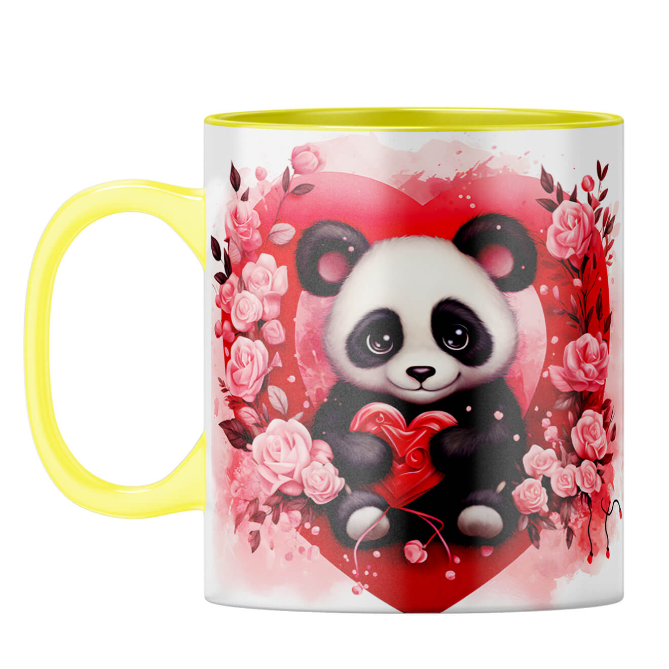 YuBingo Panda Love Symphony Coffee Mug Yellow