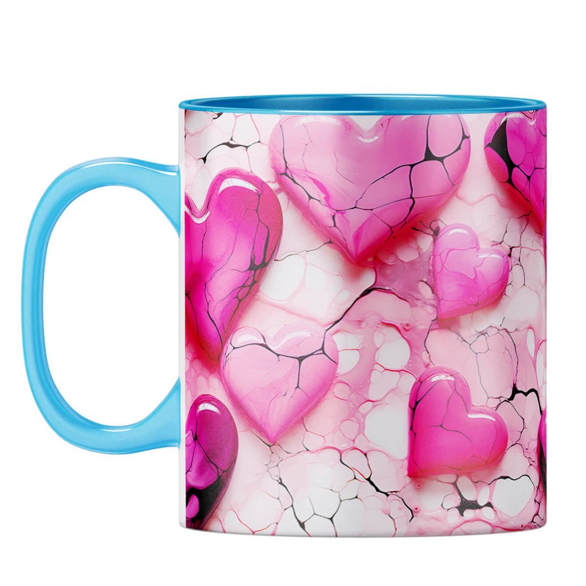 YuBingo Pinky Hearts Affection Coffee Mug Light Blue