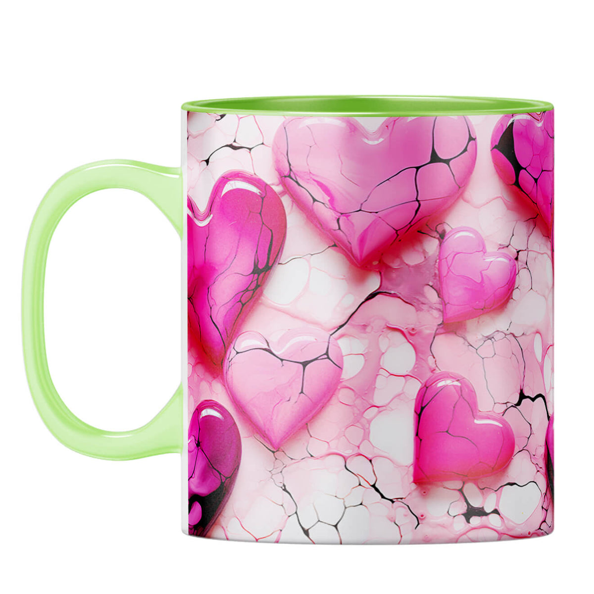 YuBingo Pinky Hearts Affection Coffee Mug Light Green