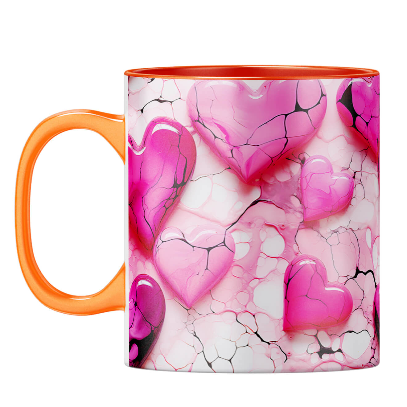 YuBingo Pinky Hearts Affection Coffee Mug Orange