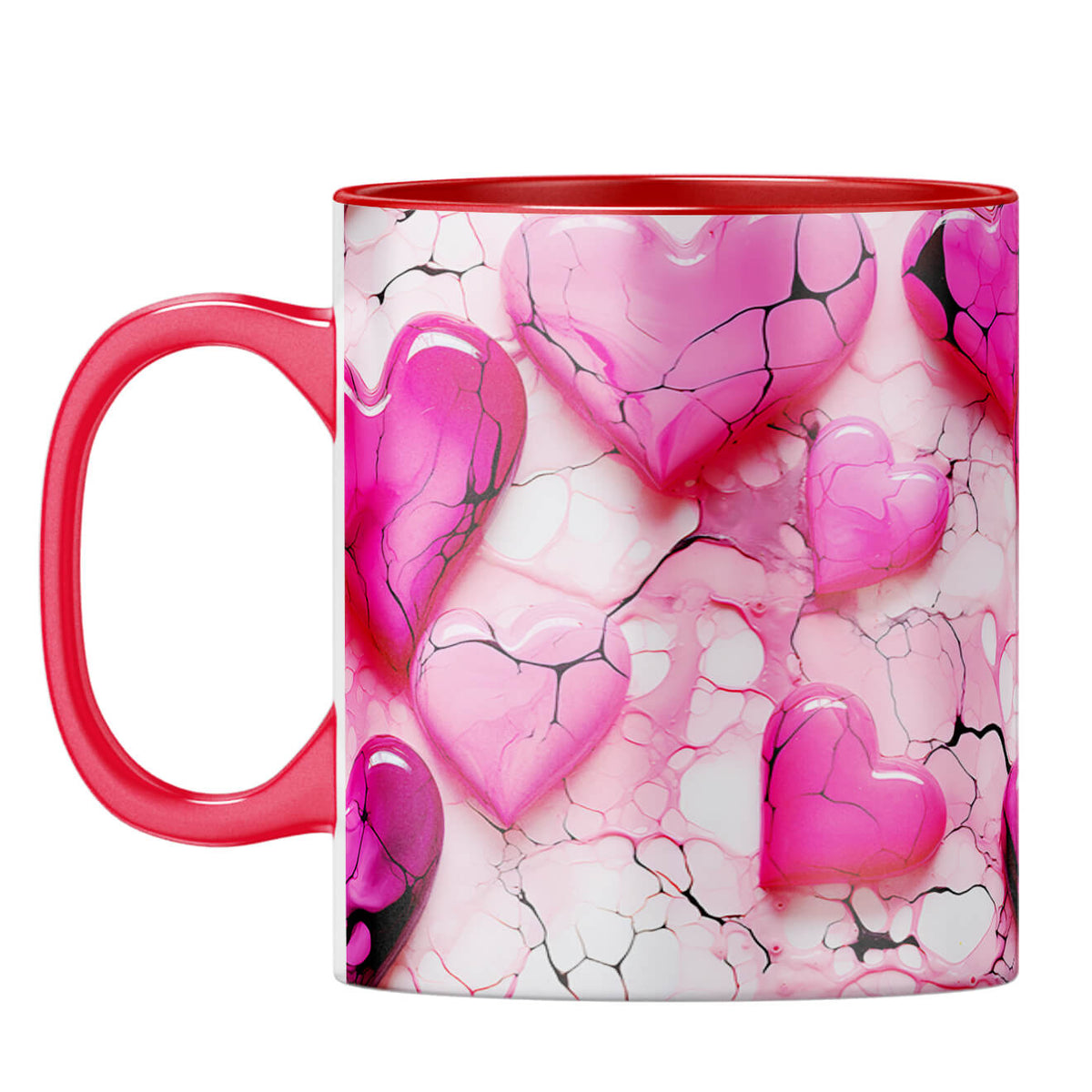 YuBingo Pinky Hearts Affection Coffee Mug Red