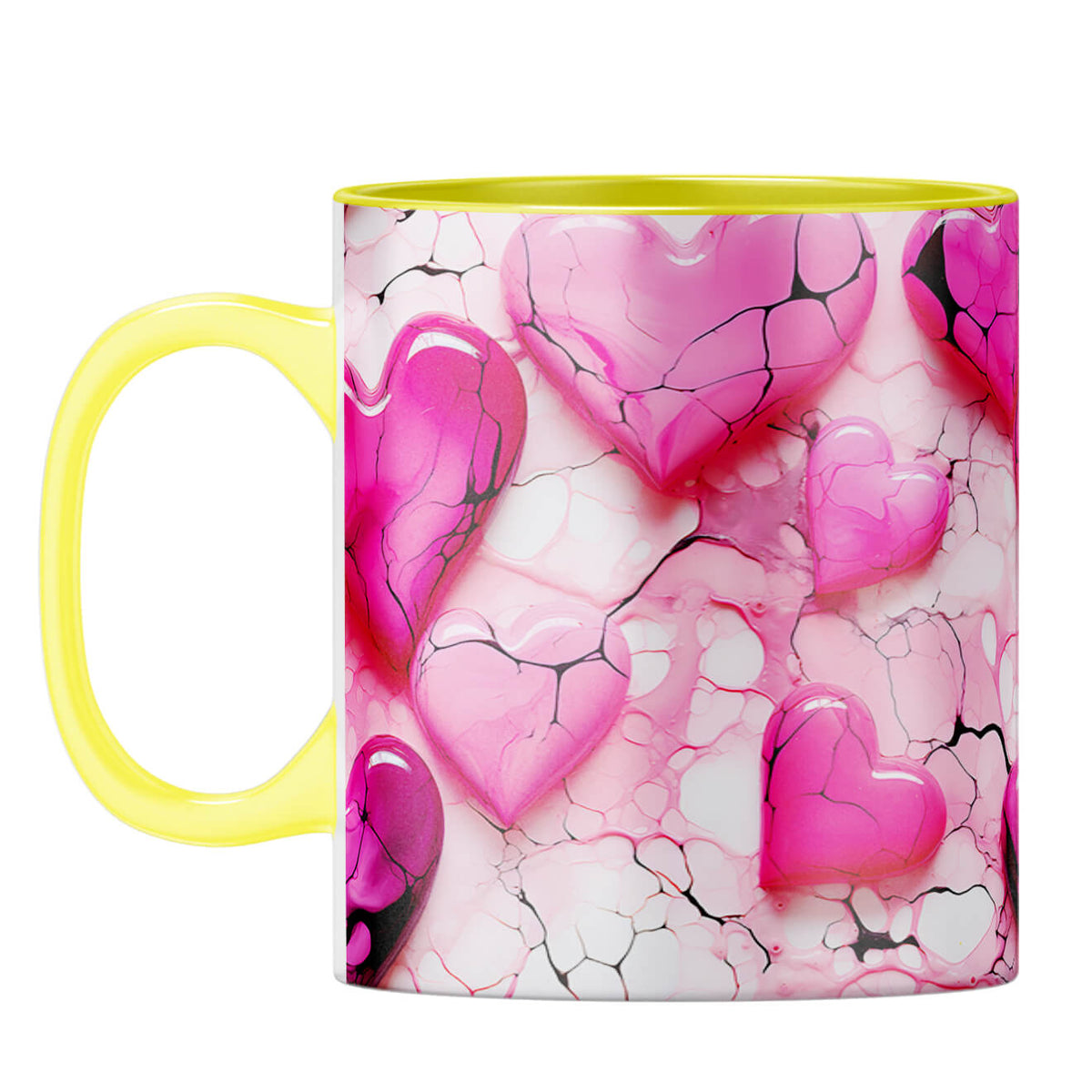 YuBingo Pinky Hearts Affection Coffee Mug Yellow
