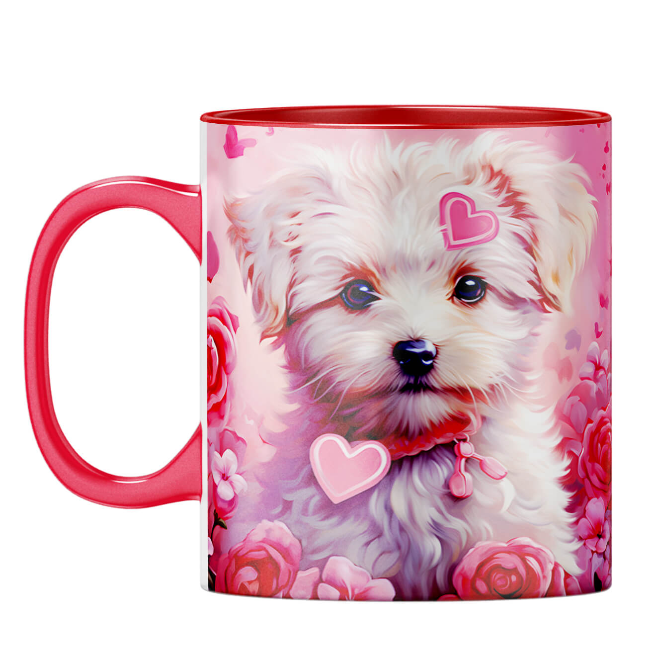 YuBingo Puppy Love Dreams Coffee Mug Red