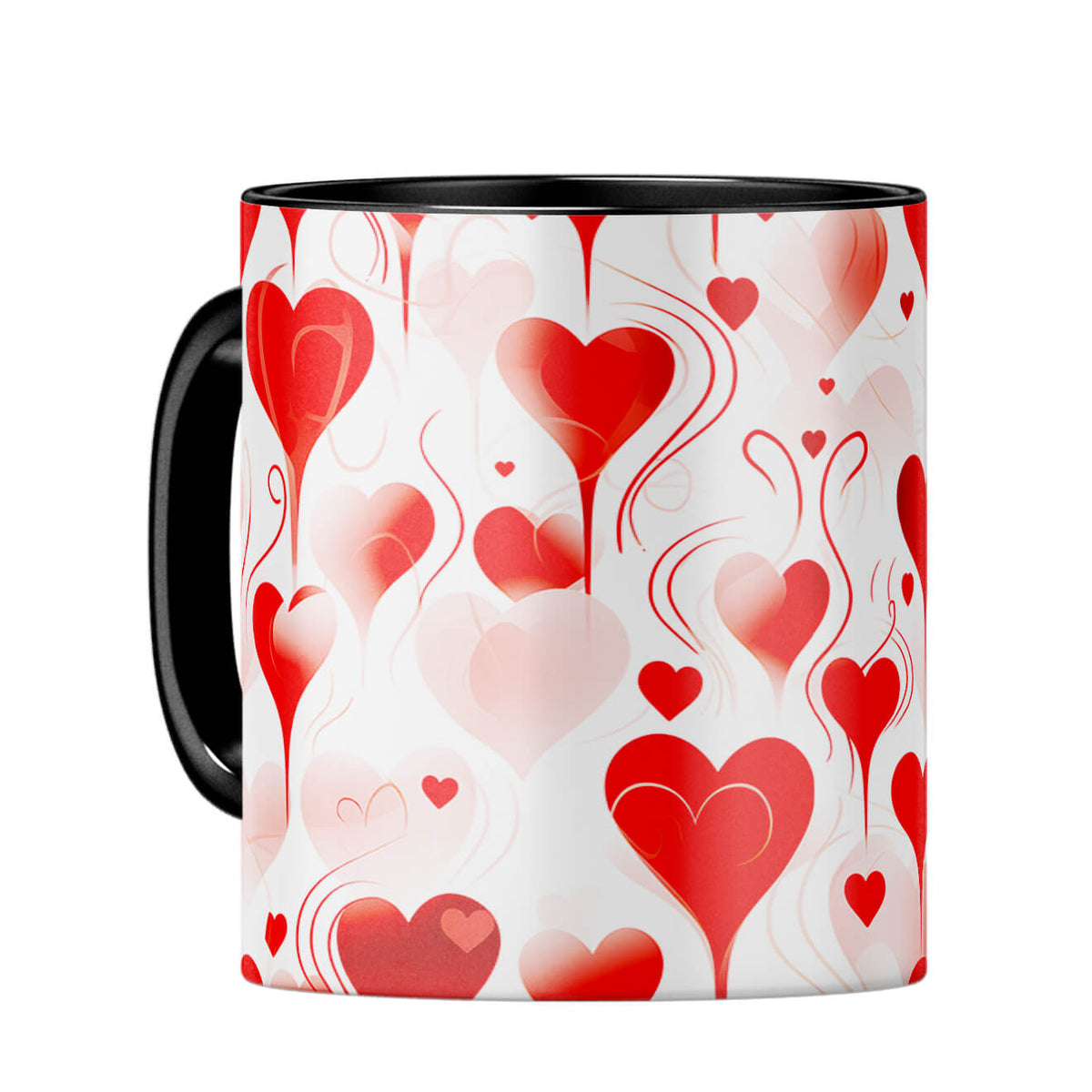 YuBingo Subtle Hearts Affair Coffee MugC-Black