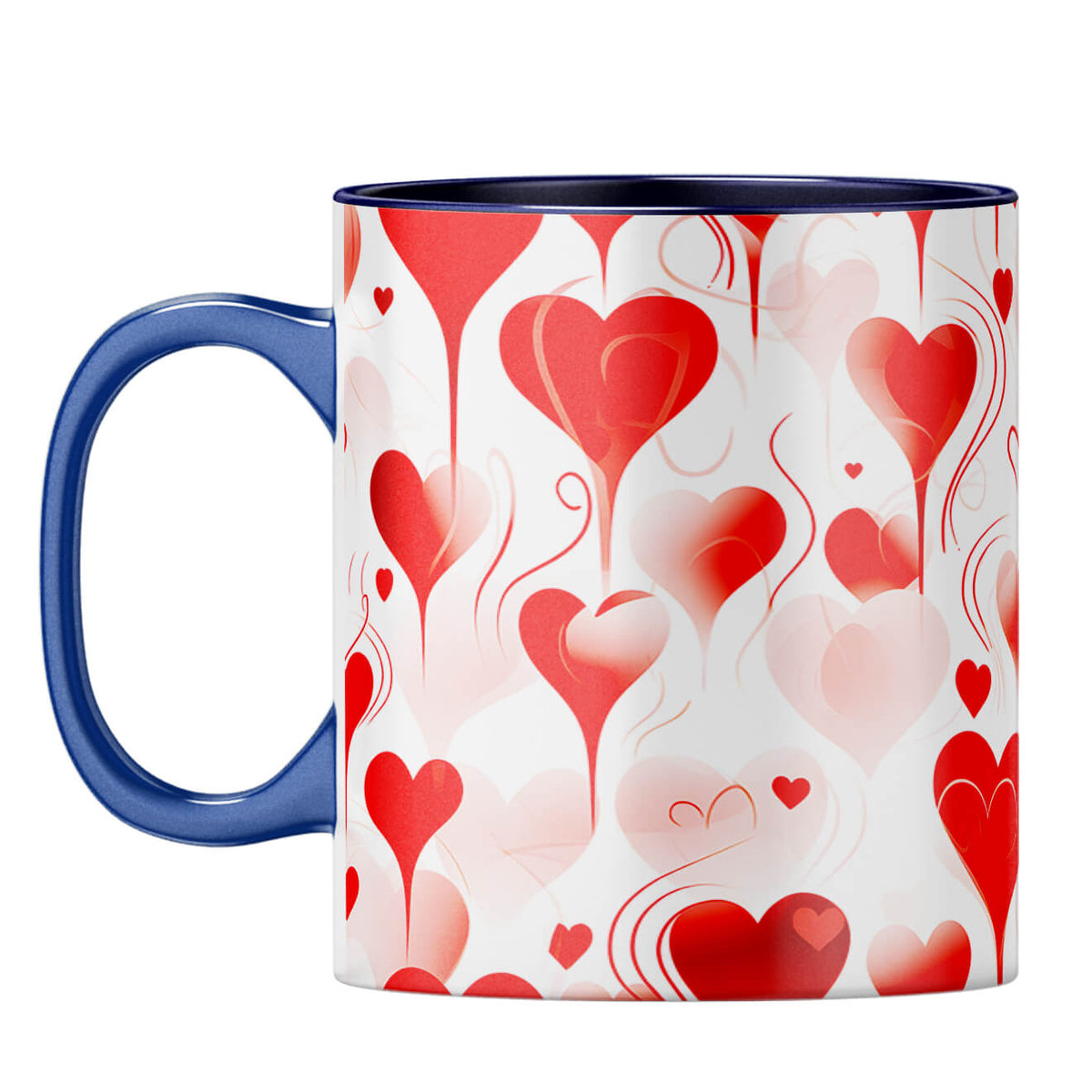 YuBingo Subtle Hearts Affair Coffee Mug Dark Blue