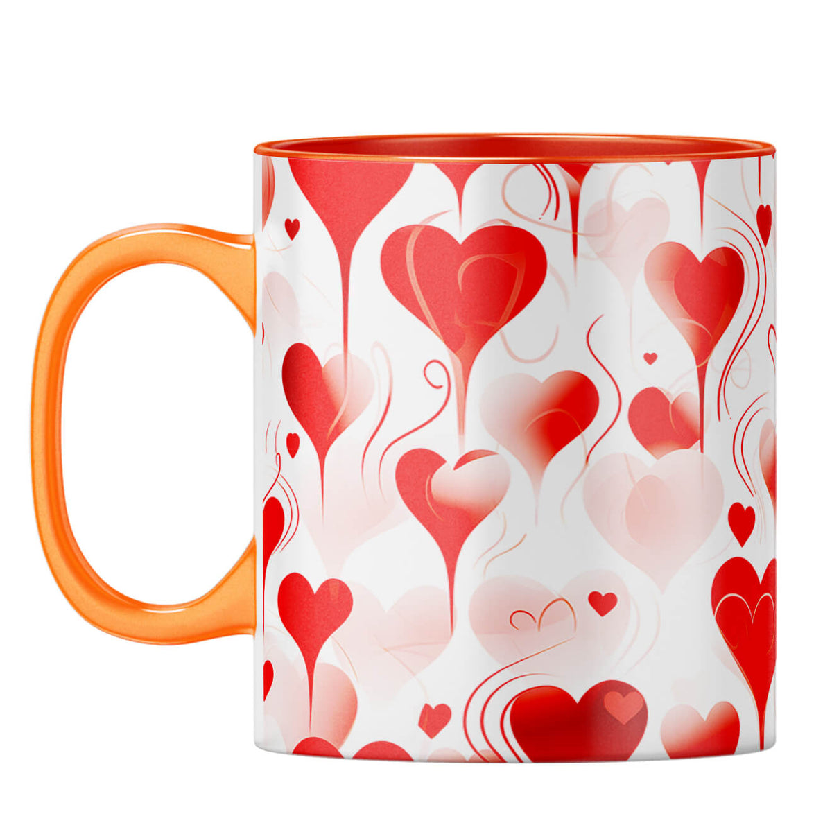 YuBingo Subtle Hearts Affair Coffee Mug Orange