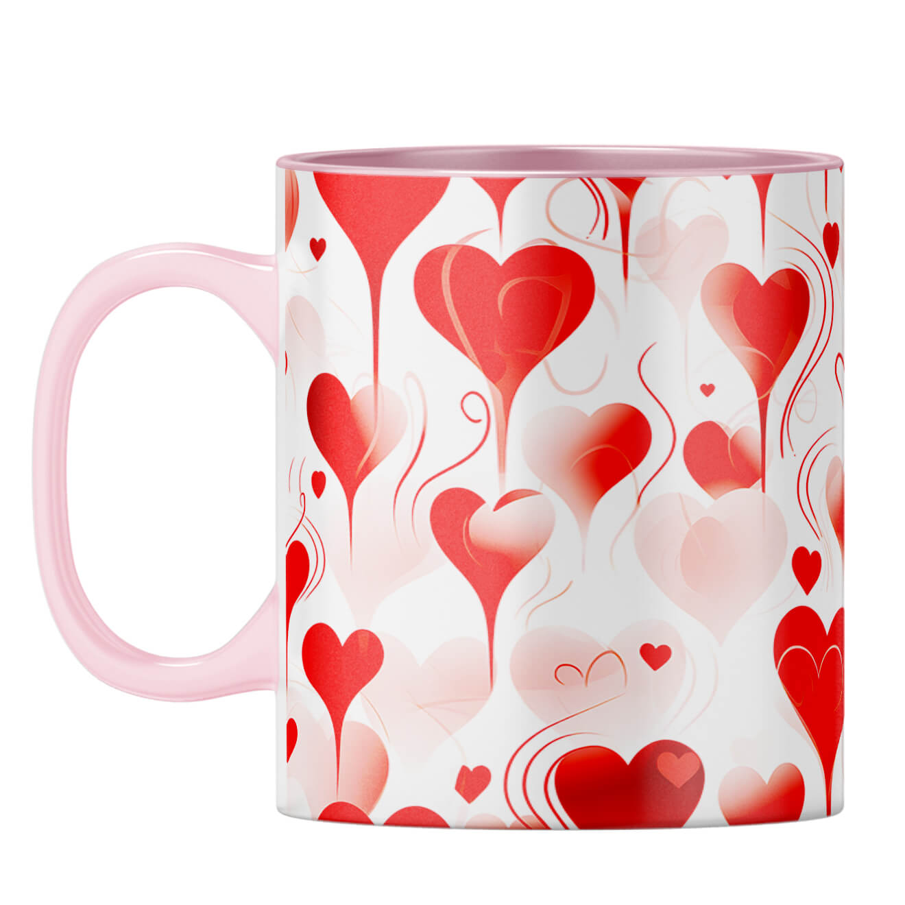 YuBingo Subtle Hearts Affair Coffee Mug Pink
