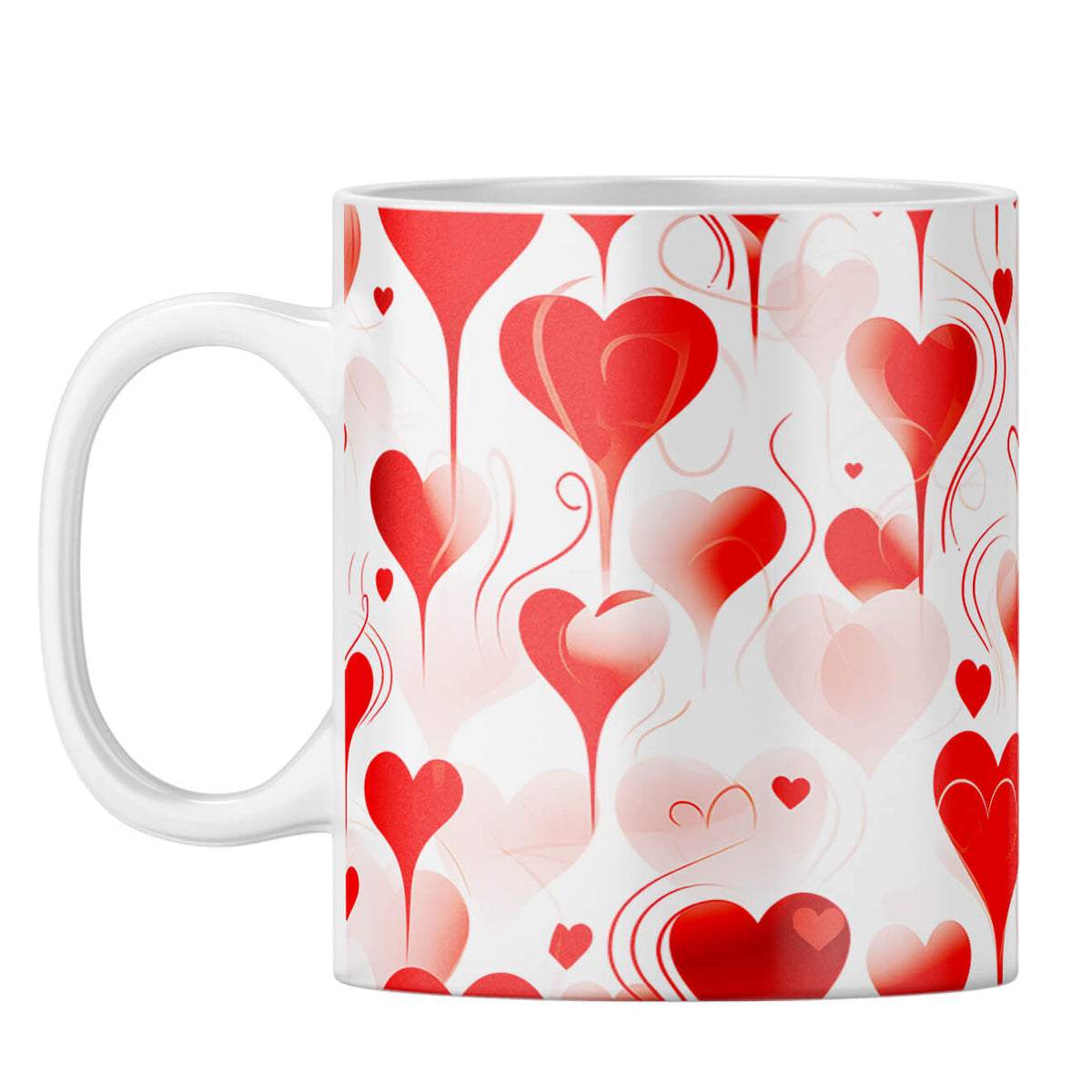 YuBingo Subtle Hearts Affair Coffee Mug White