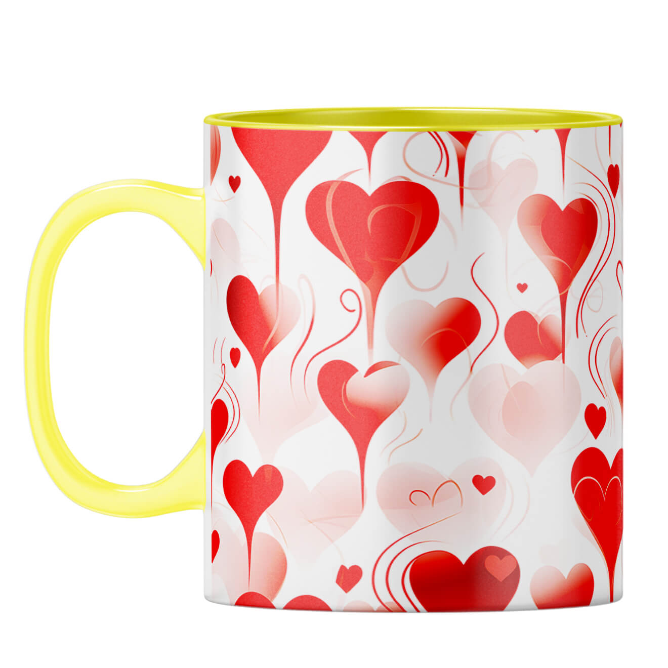 YuBingo Subtle Hearts Affair Coffee Mug Yellow