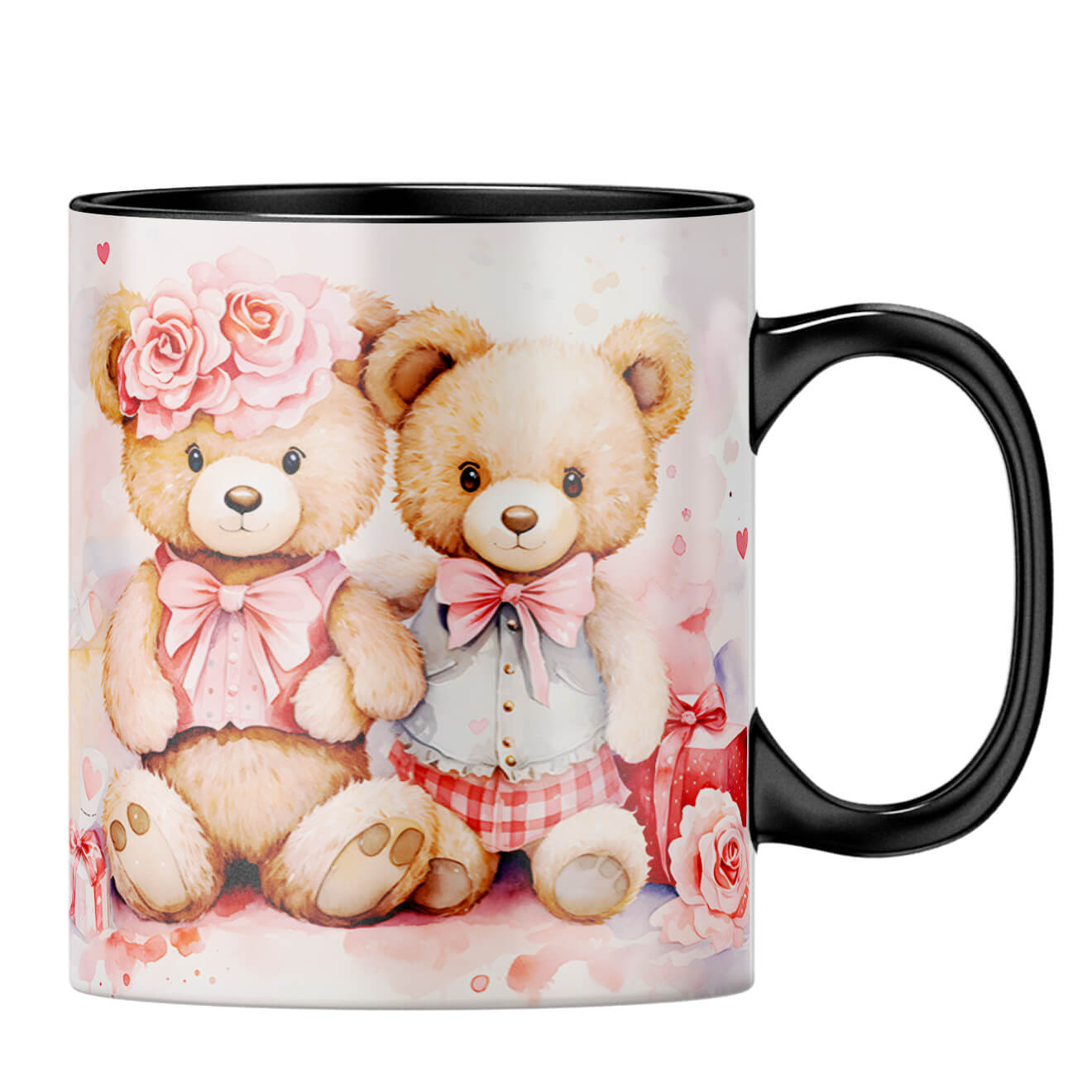 YuBingo Teddy Couple Fantasy Coffee MugB-Black