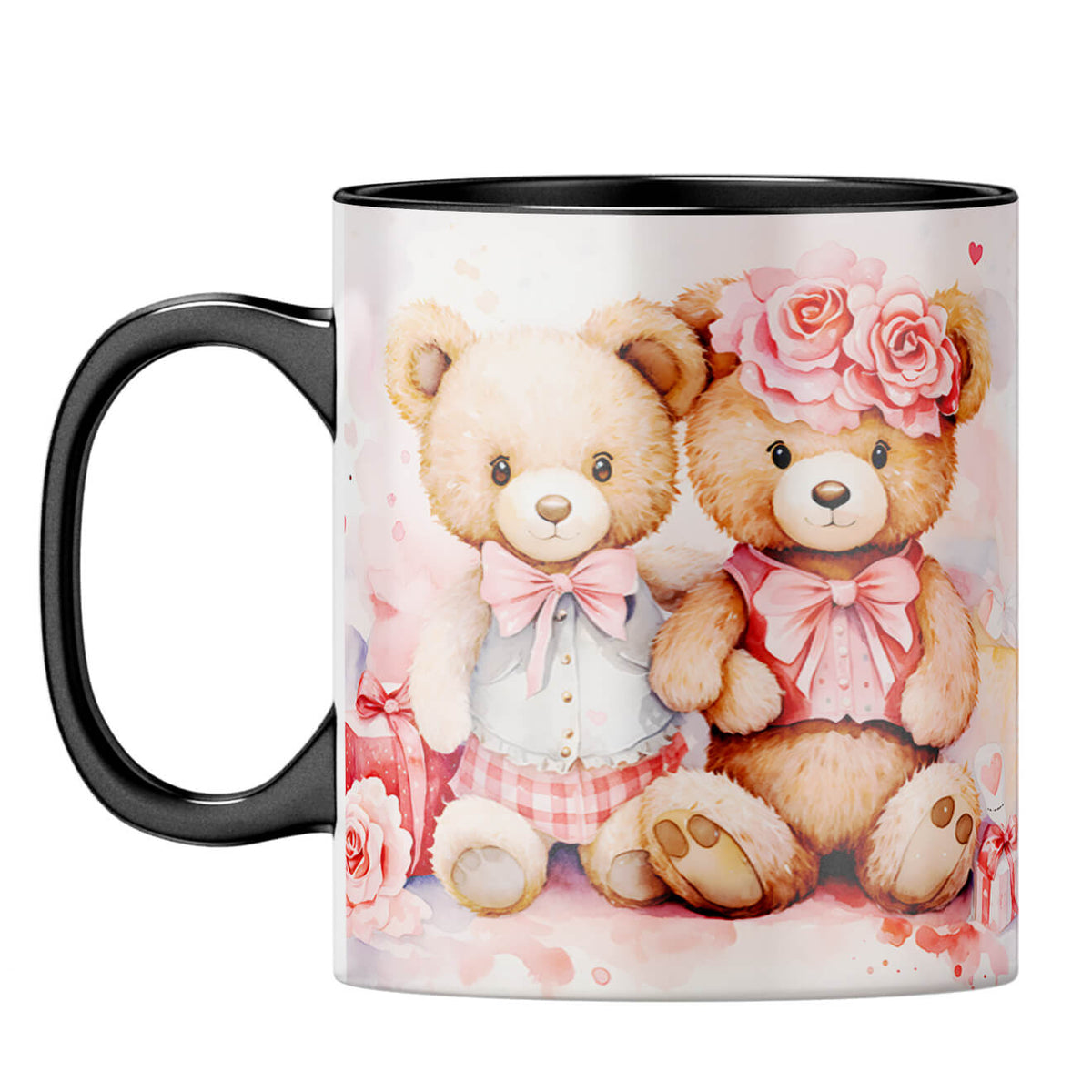 YuBingo Teddy Couple Fantasy Coffee Mug Black