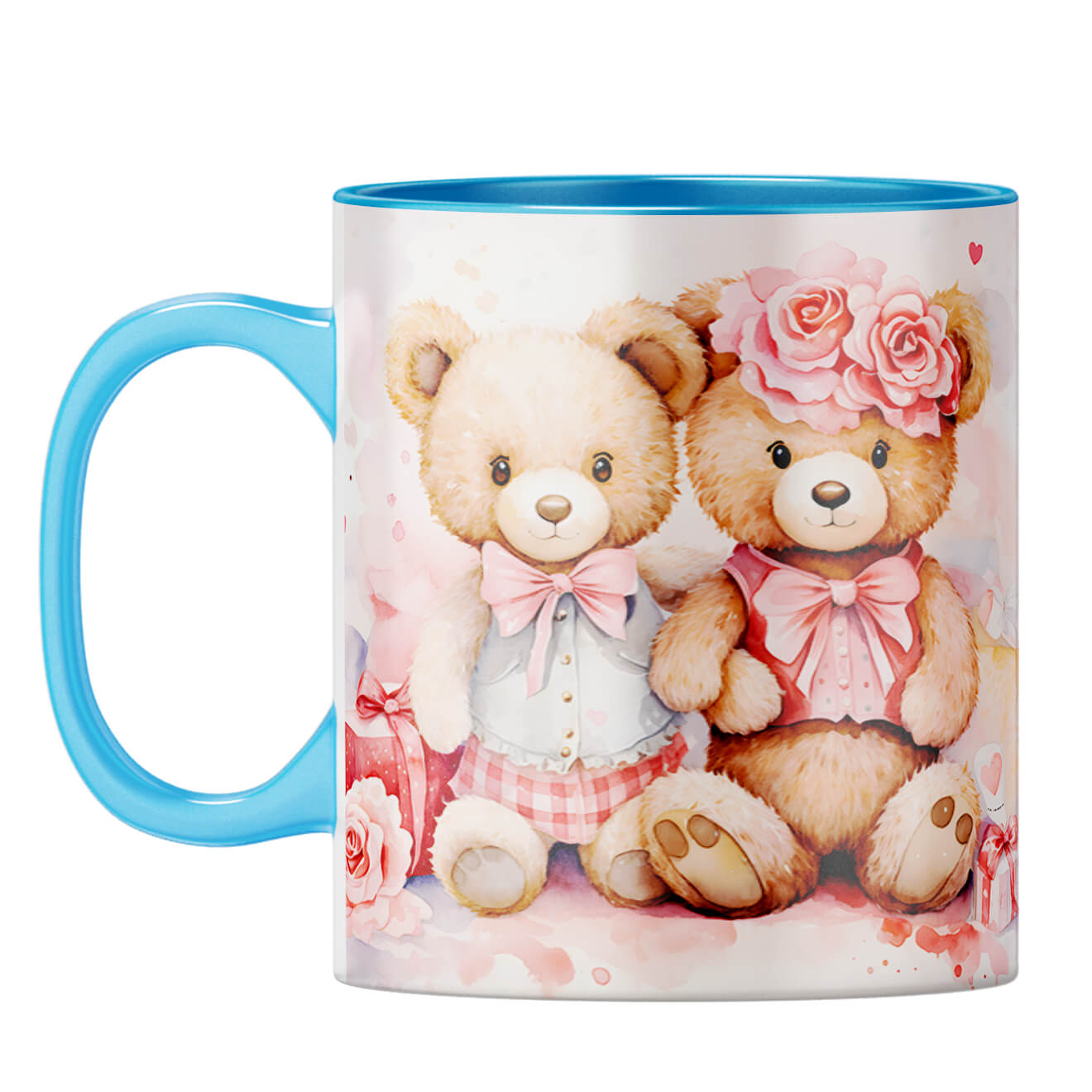 YuBingo Teddy Couple Fantasy Coffee Mug Light Blue