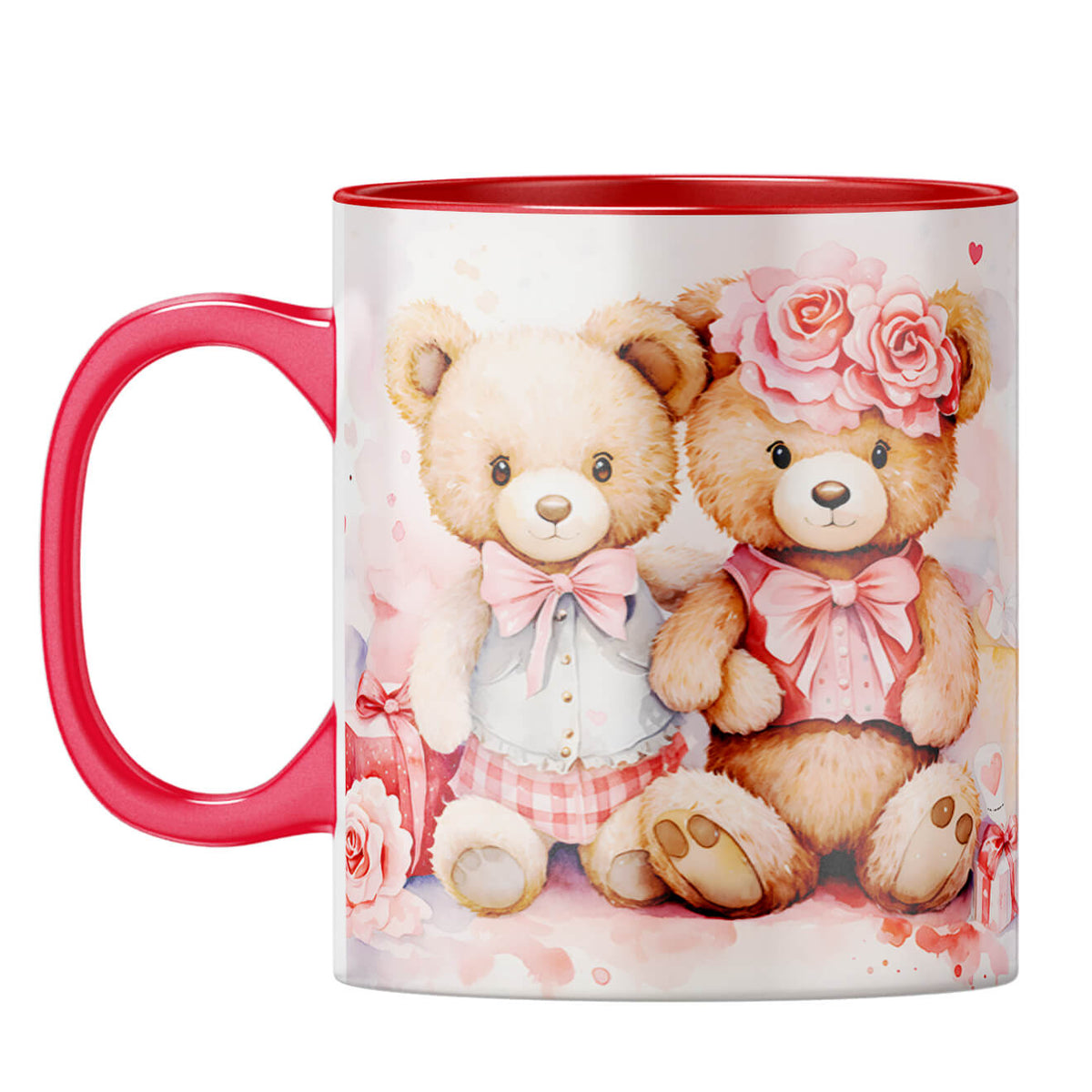 YuBingo Teddy Couple Fantasy Coffee Mug Red