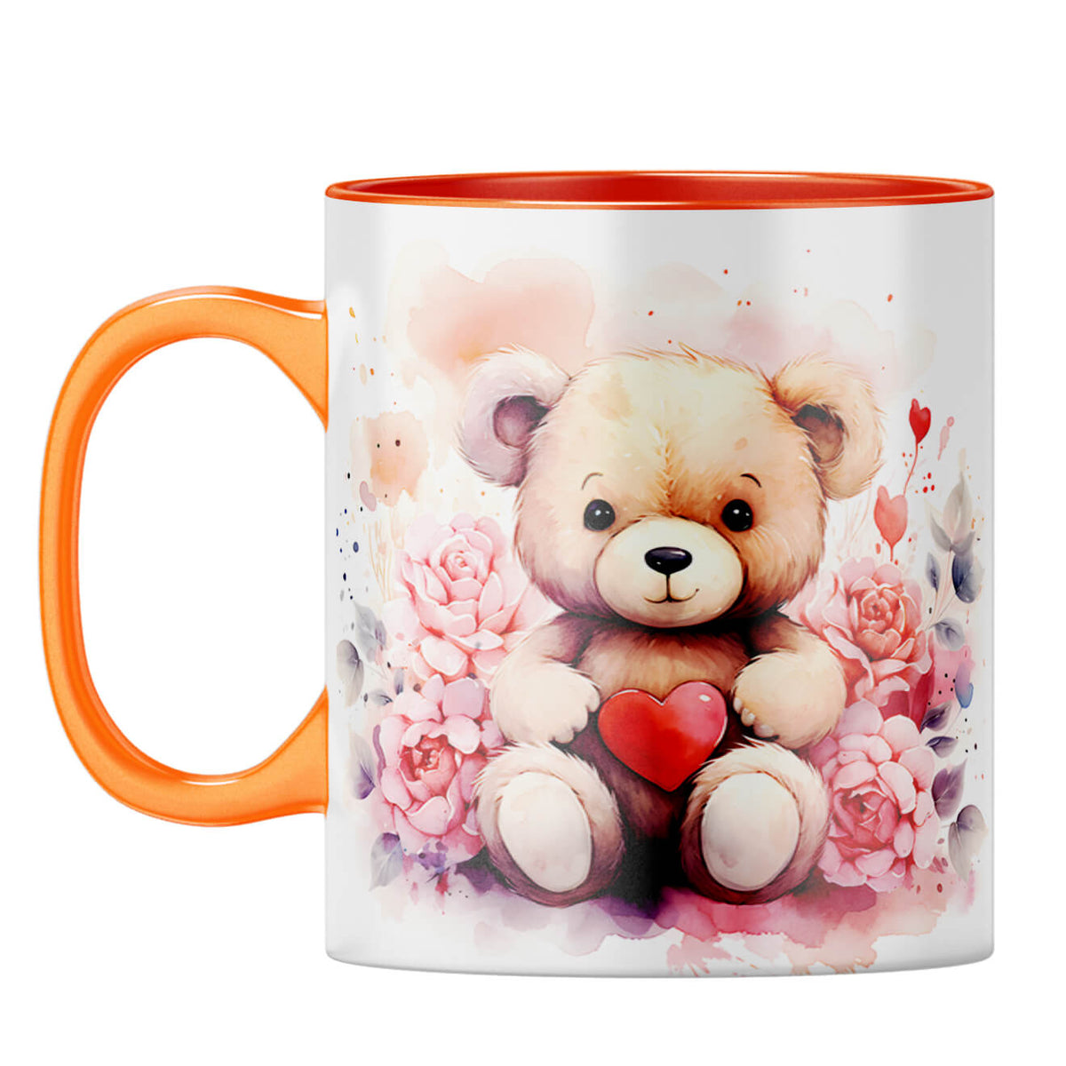 YuBingo Teddy Heart Serenade Coffee Mug Orange
