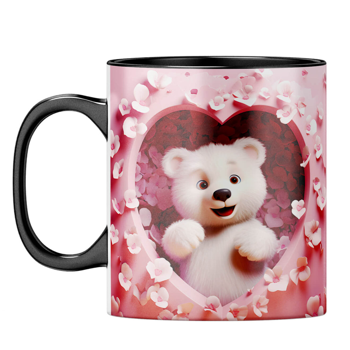 YuBingo Teddy Love Serenade Coffee Mug Black