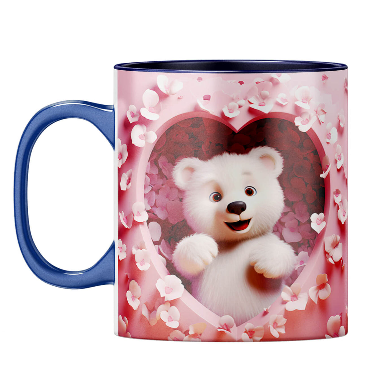 YuBingo Teddy Love Serenade Coffee Mug Dark Blue