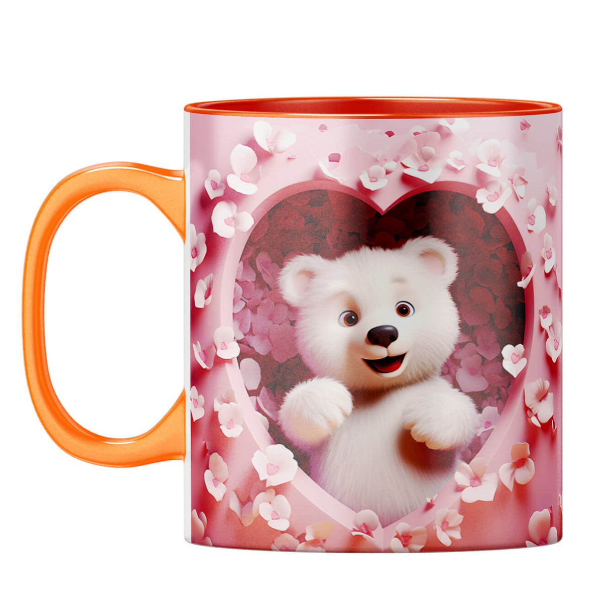 YuBingo Teddy Love Serenade Coffee Mug Orange