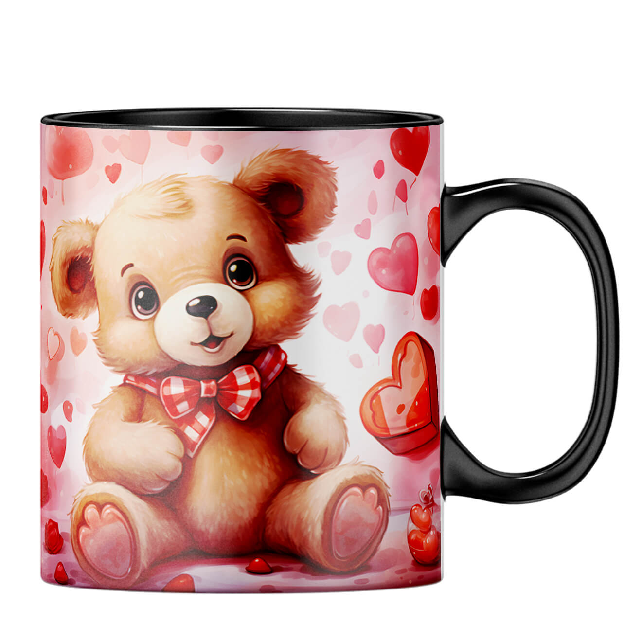 YuBingo Teddy Love Tale Coffee MugB-Black