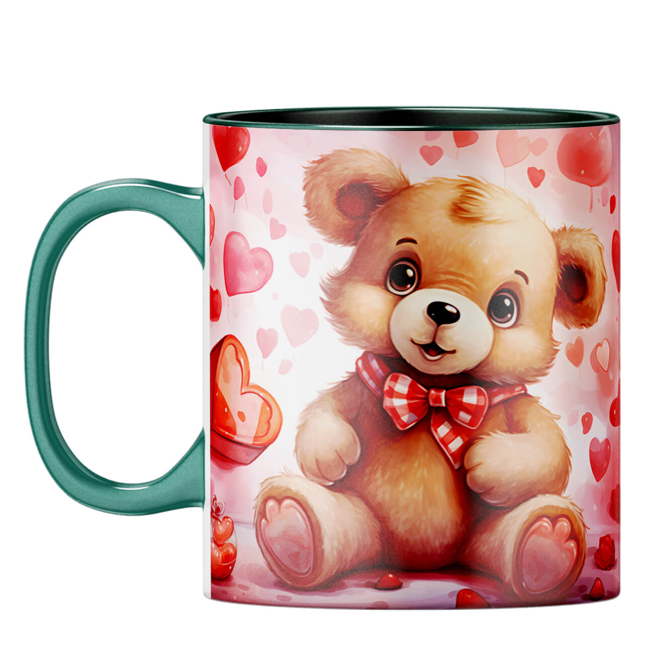 YuBingo Teddy Love Tale Coffee Mug Dark Green