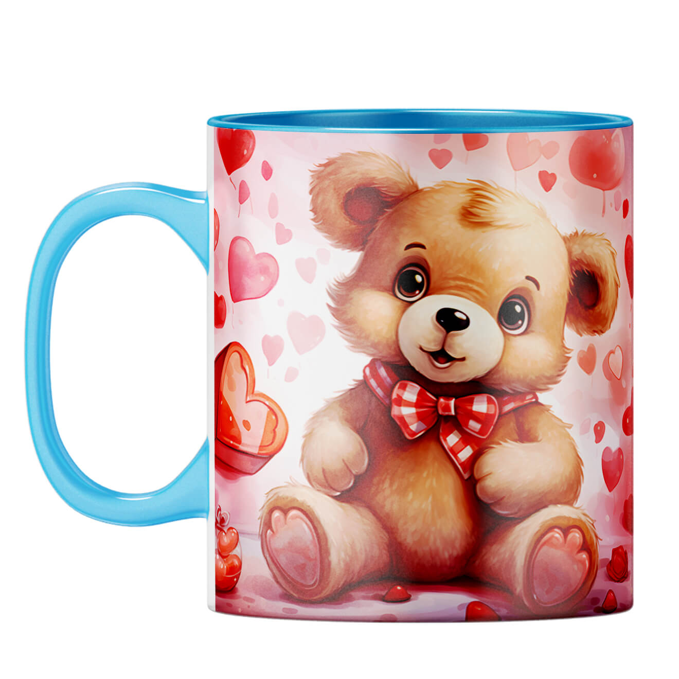 YuBingo Teddy Love Tale Coffee Mug Light Blue