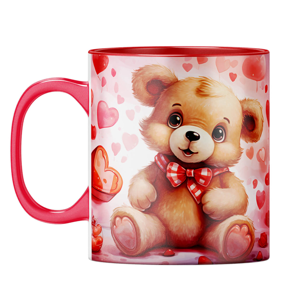 YuBingo Teddy Love Tale Coffee Mug Red