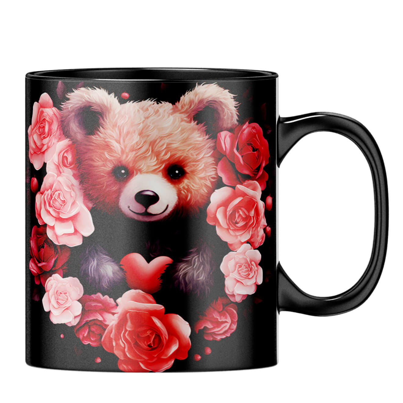 YuBingo Teddy Luv Affection Coffee MugB-Black