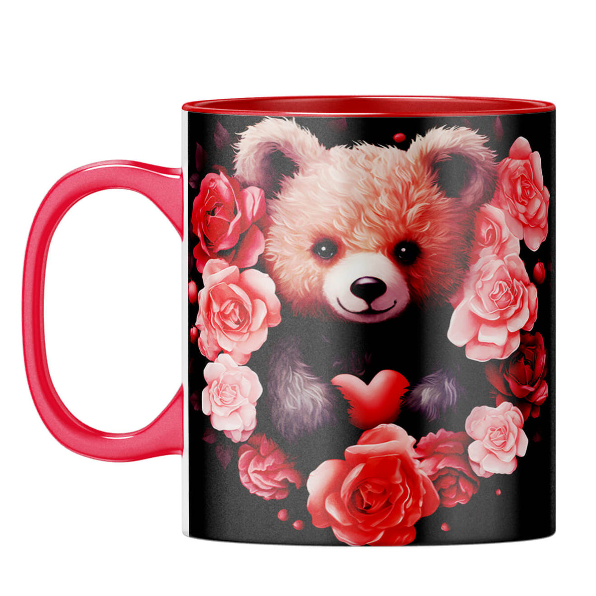 YuBingo Teddy Luv Affection Coffee Mug Red