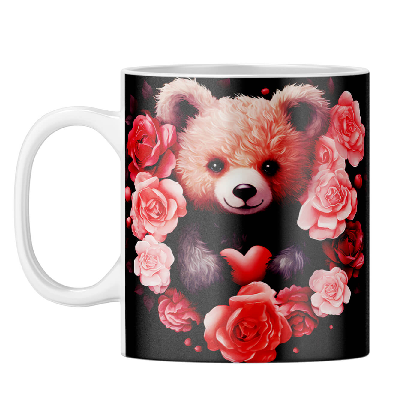 YuBingo Teddy Luv Affection Coffee Mug White