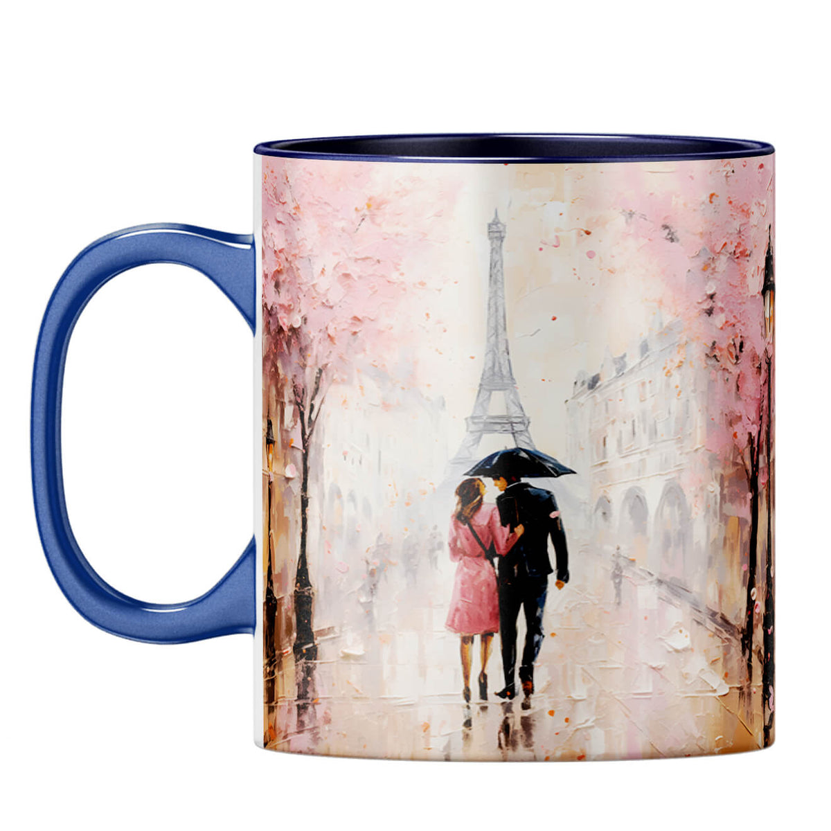 YuBingo Together in Paris Dreams Coffee Mug Dark Blue