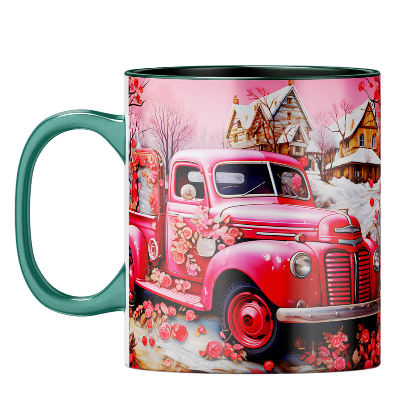 YuBingo Truck Load of Love Coffee Mug Dark Green