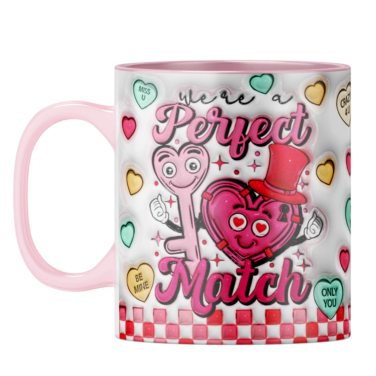 YuBingo Valentine Day Gift for Her Coffee Mug Pink