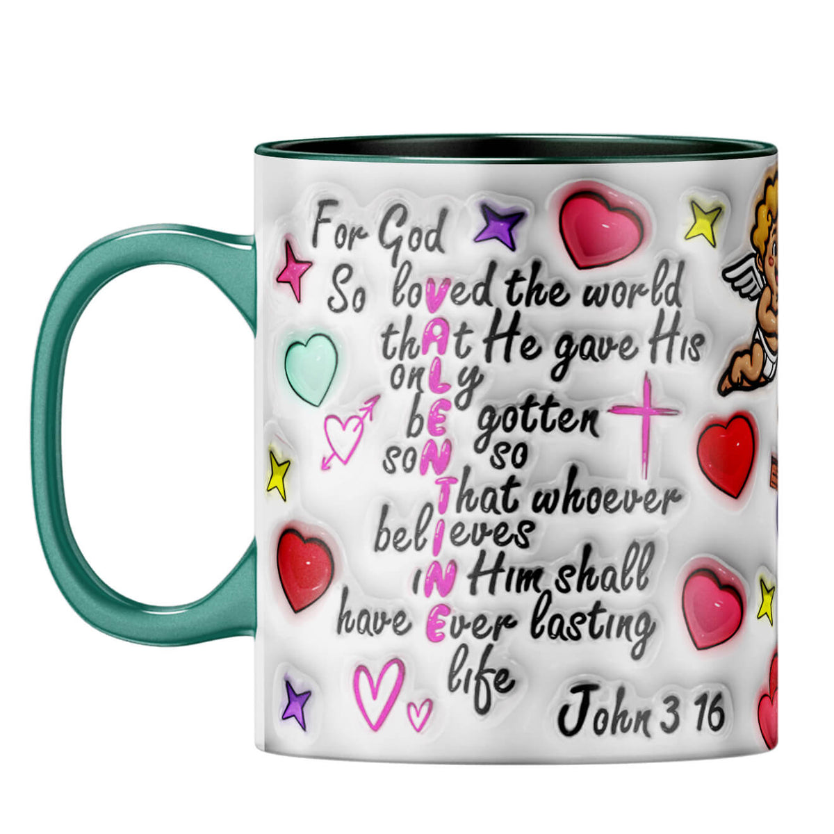 YuBingo Valentine Day Gift for Husband Coffee Mug Dark Green