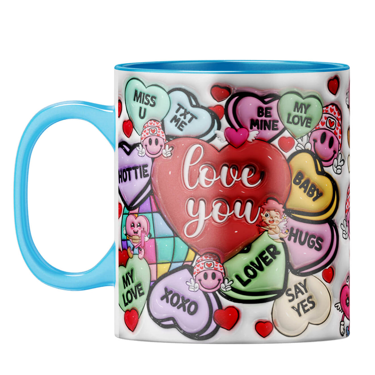 YuBingo Valentine Gift for Girlfriend Coffee Mug Light Blue