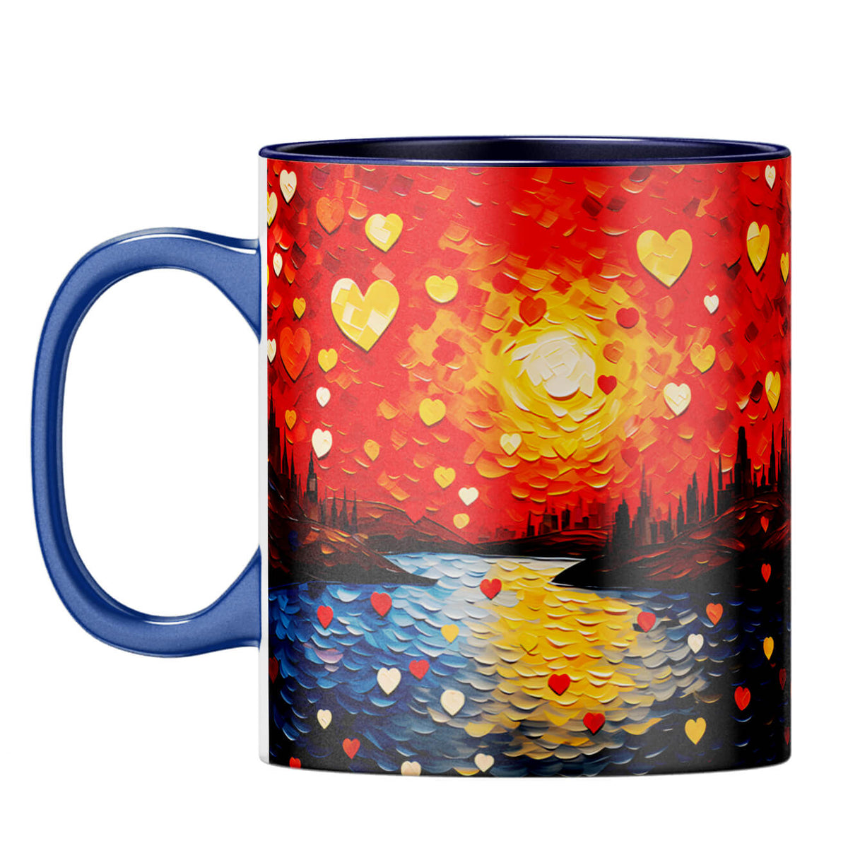 YuBingo Watercolor Dreams Unveiled Coffee Mug Dark Blue
