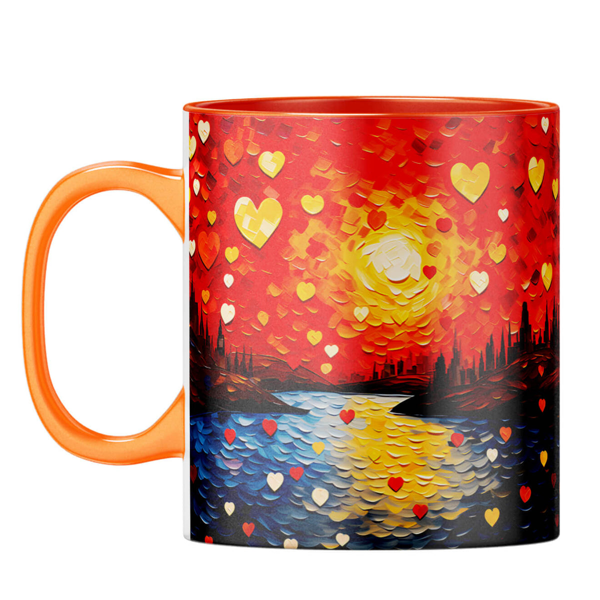YuBingo Watercolor Dreams Unveiled Coffee Mug Orange