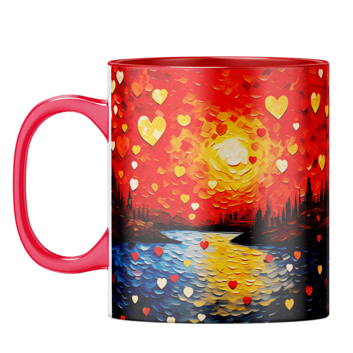 YuBingo Watercolor Dreams Unveiled Coffee Mug Red