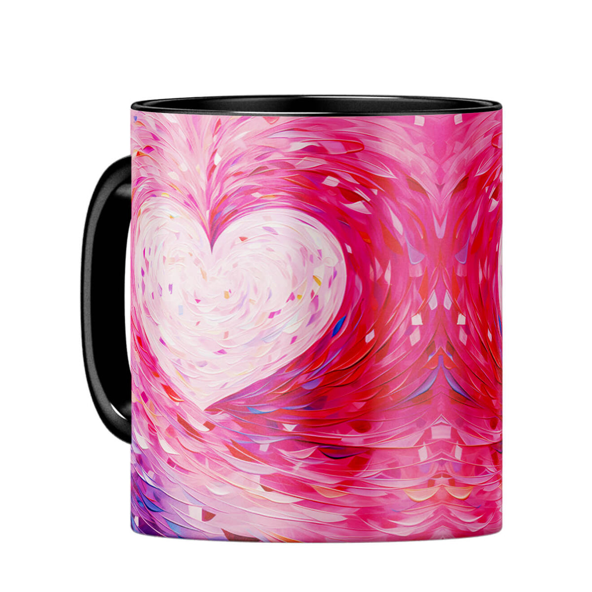 YuBingo Watercolor Heartbeat Coffee MugC-Black